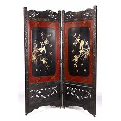 Antique Chinese Partition with Ivory Inlaid Design