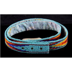 Montana Blackfoot Beaded Indian Belt The belt is f