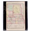 Image 2 : KS, NE, CO, WY, DK, Montana 1874 Hand Colored Map