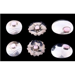 Navajo Rose Quartz & Sterling Earring Collection T