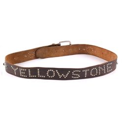 Antique Yellowstone Park Studded & Jeweled Belt Th