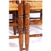 Image 4 : Solid Oak & Rattan Dinning Room Chair Set (4) The