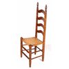 Image 5 : Solid Oak & Rattan Dinning Room Chair Set (4) The