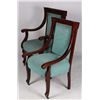 Image 12 : Cherry Upholstered Arm Chair Set 19th Century This