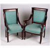 Image 2 : Cherry Upholstered Arm Chair Set 19th Century This
