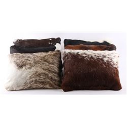 Cowhide & Canvas Upholstered Pillow Collection The