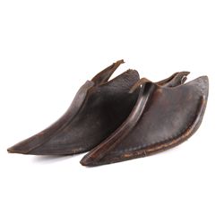 Antique Leather Tapaderos Set The lot features a s