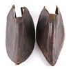 Image 2 : Antique Leather Tapaderos Set The lot features a s
