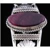 Image 4 : Navajo Sugilite & Sterling Tooled Cuff Bracelet Th