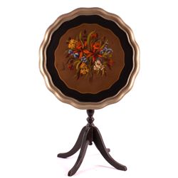 Antique Hand Painted Tea Table This lot features a