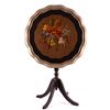 Image 1 : Antique Hand Painted Tea Table This lot features a