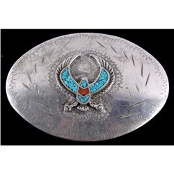 Navajo Belt Buckle w/ Phoenix by Little White Dove