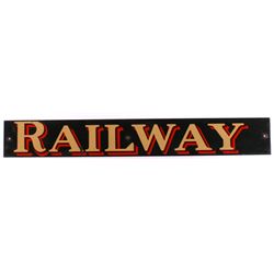 Porcelain Railway Sign This is a porcelain sign th
