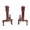 Image 1 : Copper Fireplace Andirons This lot features a pair