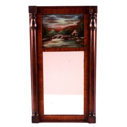 Antique Wood Framed Mirror This lot features an an