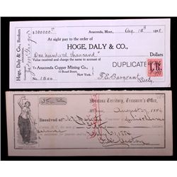 Early Montana Documents This lot includes 2 very e