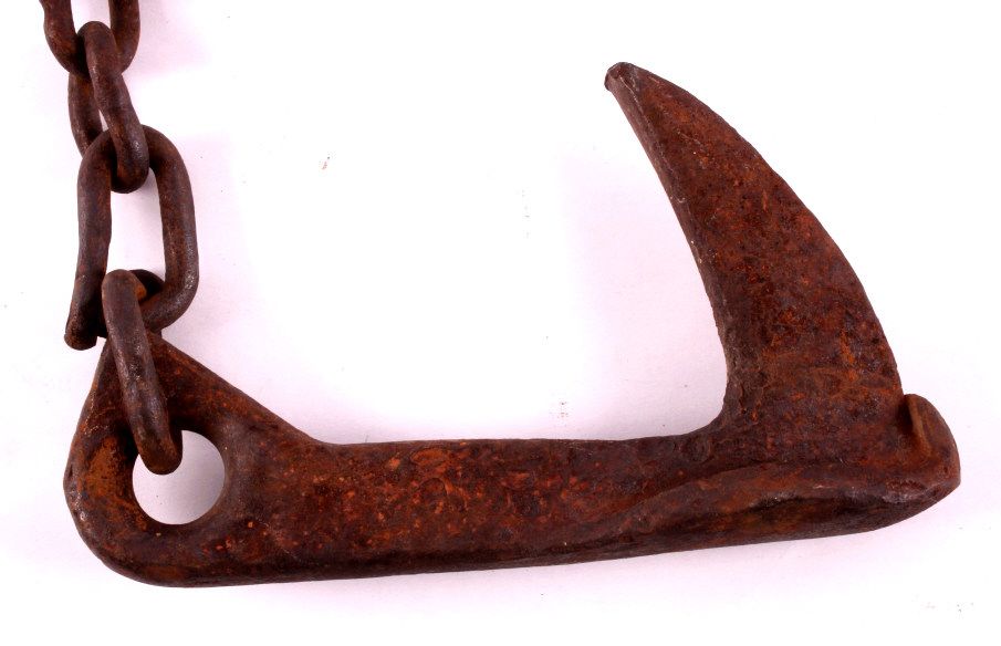 Antique Logging Dog Hooks with Chain This is a set