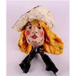Folk Art Paper Mache Mask This lot features a pape