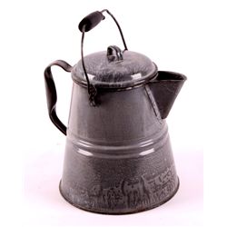 Antique Montana Cowboy Coffee Pot This is an antiq