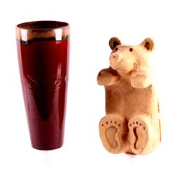 Big Sky Carvers Vase and Bear This is a vase and b