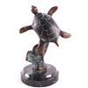 Image 1 : Bronze Turtle Sculpture This is a bronze turtle sc