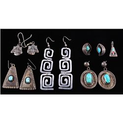 Navajo Indian Silver Earring Collection The collec