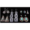 Image 1 : Navajo Indian Silver Earring Collection The collec