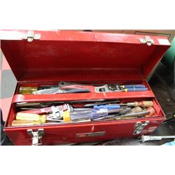 METAL TOOL BOX W CONTENTS