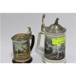 PAIR OF COLLECTIBLE WILDLIFE STEINS