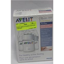 AVENT AIRFLEX NURSING BOTTLES, 3 PER BOX
