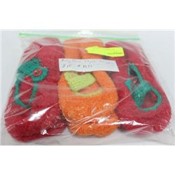 PK OF 3 MARY JANE STYLE SLIPPERS