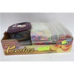 BOX OF LITTLE GIRL BEADING SET WITH CASES
