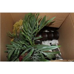 BOX MISCELLANEOUS DECORATIVE ITEMS