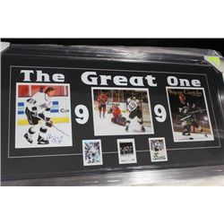 WAYNE GRETZKY  AUTOGRAPHED FRAMED DISPLAY W/ C.O.A