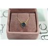 Image 1 : 14 KT GOLD SAPPHIRE (1.25CT) PENDANT NECKLACE