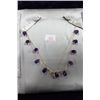 Image 1 : 10 KT GOLD AMETHYST NECKLACE