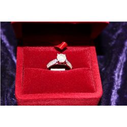 14 KT GOLD DIAMOND (1.35CT) AND (.20CT) RING W