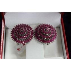 ST SILVER RUBY (21.32CT) EARRINGS