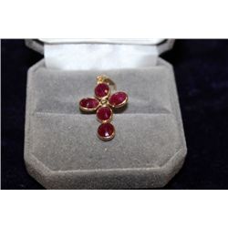 14 KT GOLD RUBY (3.50CT) PENDANT