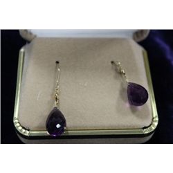 14 KT GOLD AMETHYST EARRIGNS