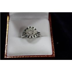 14 KT GOLD BLUE AND REGULAR DIAMOND (0.44CT) AND