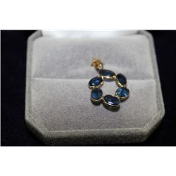 14 KT GOLD SAPPHIRE (3.50CT) PENDANT