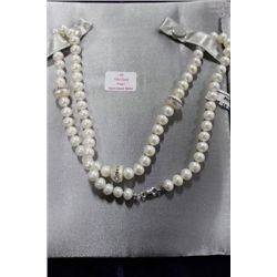 PEARL NECKLACE W 10 KT GOLD CLASP