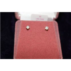 14 KT GOLD DIAMOND (.25CT) EARRINGS