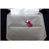 Image 1 : 10 KT GOLD RUBY (1.45CT) AND DIAMOND PENDANT