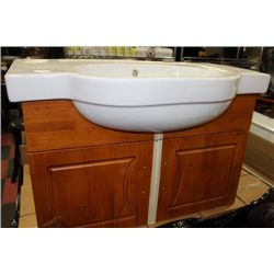 NEW WOOD FLOATING BATHROOM VANITY