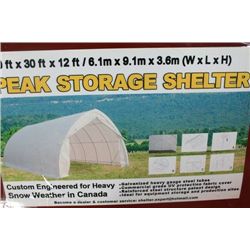 20' X 30' X 12' PEAK STORAGE SHELTER