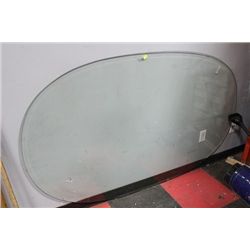 OVAL SHAPED GLASS TABLETOP