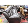 Image 3 : NEW CHOCOLATE BROWN LEATHER RECLINING 3PC