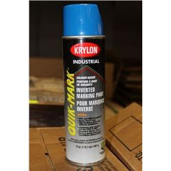 CASE OF 12 CRYLON INDUSTRIAL MARKING PAINT ON